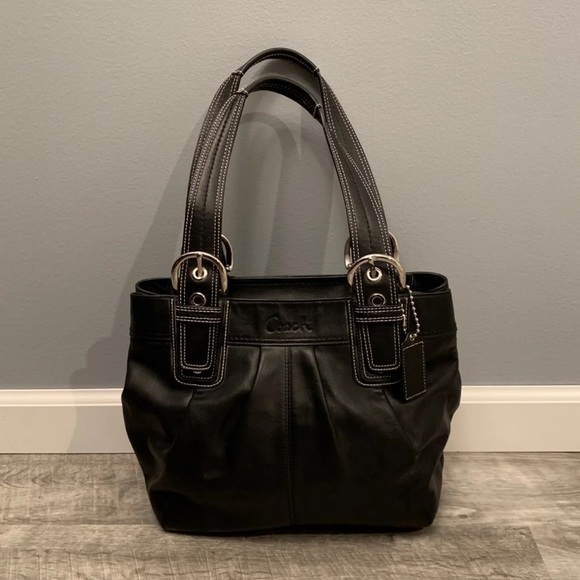 Coach Handbags - Coach Soho Pleated Black Soft Bag Tote